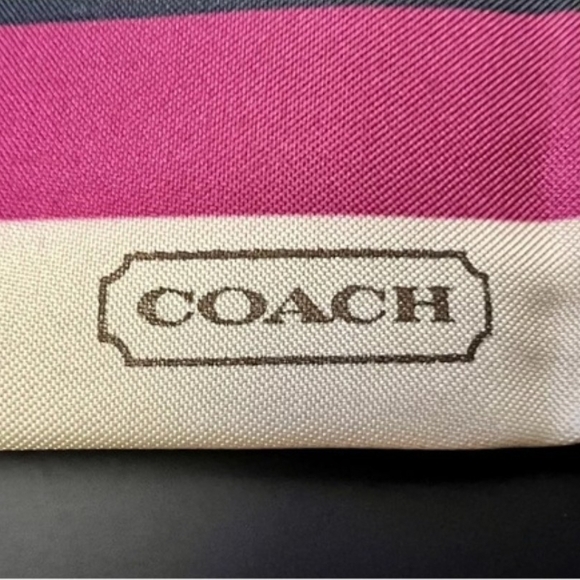 Lot Of 3 Authentic Coach Striped Satin Jewelry Drawstring Dust Pouches - Picture 5 of 5